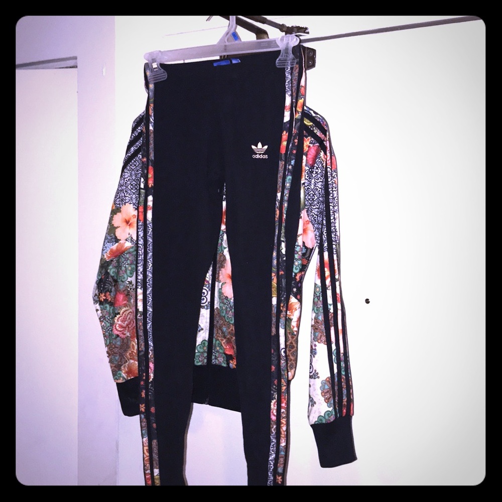 Adidas track and legging set